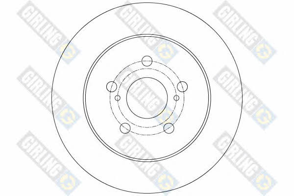 Girling 6061454 Rear brake disc, non-ventilated 6061454: Buy near me in Poland at 2407.PL - Good price!