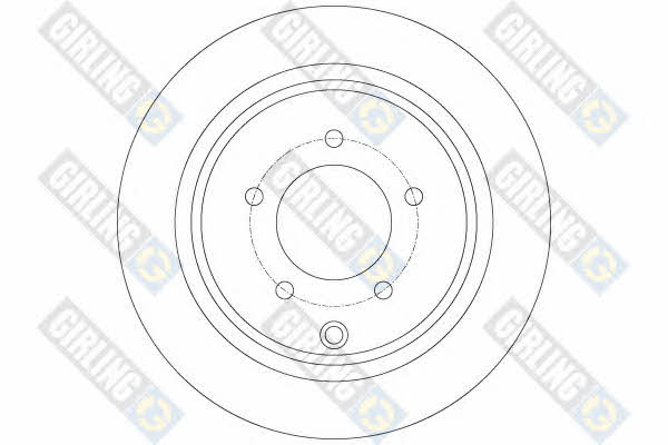 Girling 6061774 Rear brake disc, non-ventilated 6061774: Buy near me in Poland at 2407.PL - Good price!