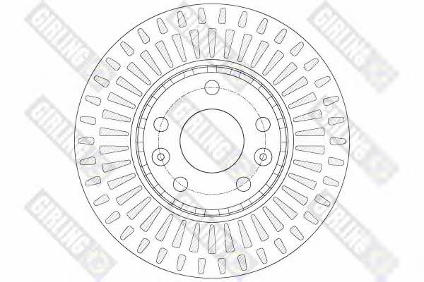 Girling 6061841 Front brake disc ventilated 6061841: Buy near me in Poland at 2407.PL - Good price!