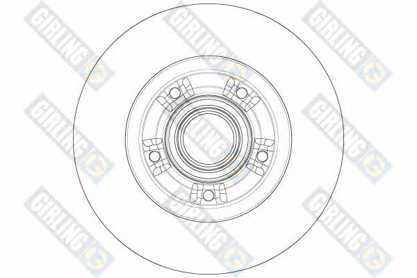 Girling 6062036 Rear brake disc, non-ventilated 6062036: Buy near me in Poland at 2407.PL - Good price!