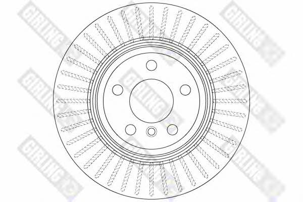 Girling 6065125 Rear ventilated brake disc 6065125: Buy near me at 2407.PL in Poland at an Affordable price!
