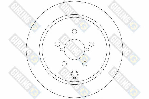 Girling 6065034 Rear brake disc, non-ventilated 6065034: Buy near me in Poland at 2407.PL - Good price!