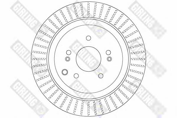 Girling 6063302 Rear ventilated brake disc 6063302: Buy near me in Poland at 2407.PL - Good price!