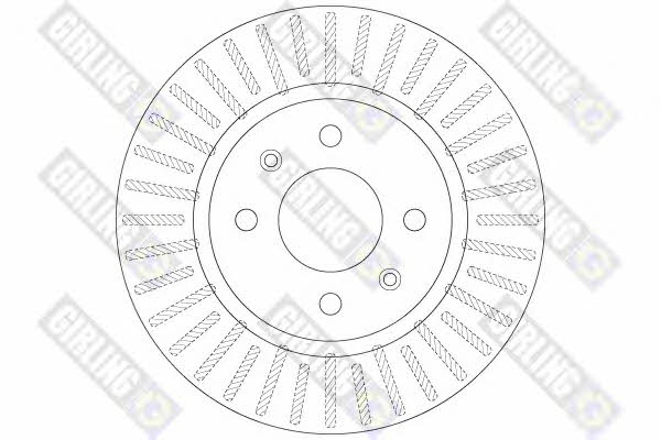 Girling 6064311 Front brake disc ventilated 6064311: Buy near me in Poland at 2407.PL - Good price!