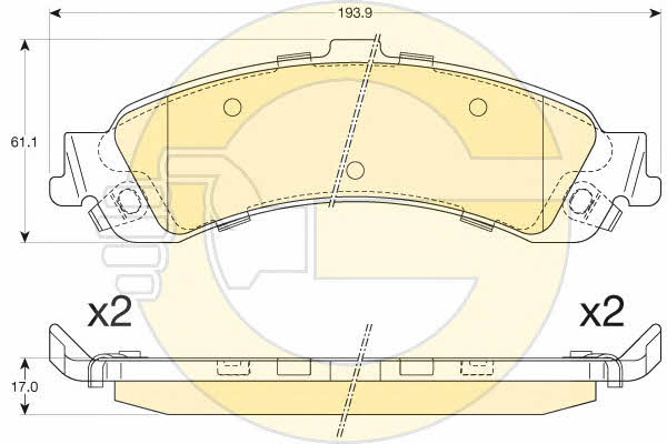 Girling 6144546 Brake Pad Set, disc brake 6144546: Buy near me in Poland at 2407.PL - Good price!