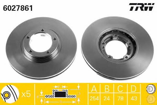 Girling 6027861 Front brake disc ventilated 6027861: Buy near me at 2407.PL in Poland at an Affordable price!