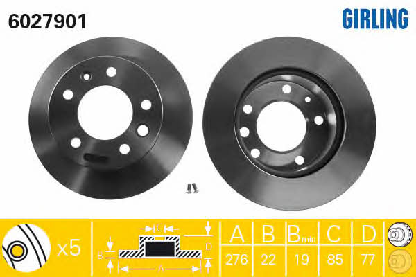 Girling 6027901 Innenbelüftete Bremsscheibe vorne 6027901: Kaufen Sie zu einem guten Preis in Polen bei 2407.PL!