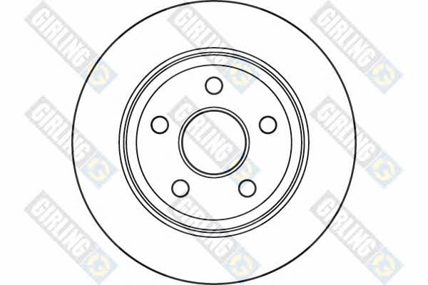 Girling 6049145 Rear brake disc, non-ventilated 6049145: Buy near me in Poland at 2407.PL - Good price!