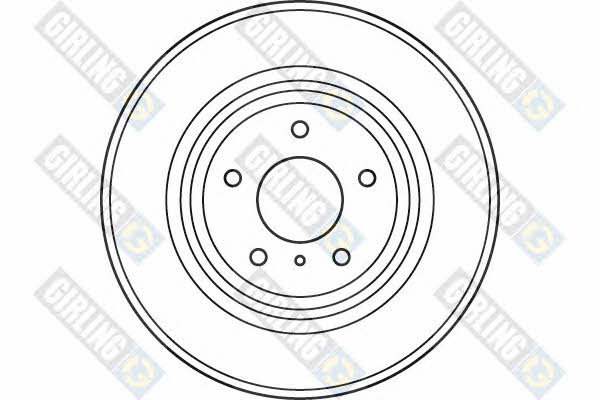 Girling 6049835 Front brake disc ventilated 6049835: Buy near me in Poland at 2407.PL - Good price!