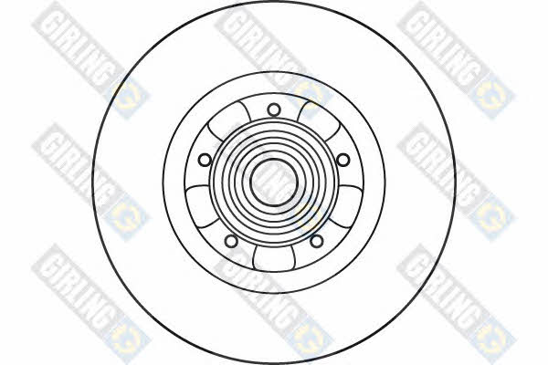 Girling 6060436 Rear brake disc, non-ventilated 6060436: Buy near me in Poland at 2407.PL - Good price!