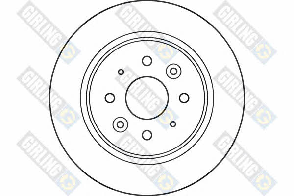 Girling 6060554 Rear brake disc, non-ventilated 6060554: Buy near me in Poland at 2407.PL - Good price!
