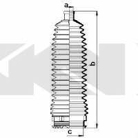 Osłona przeciwpyłowa drążka kierownicy, komplet GKN-Spidan 83984