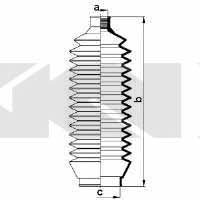 Tie rod boot, set GKN-Spidan 83863