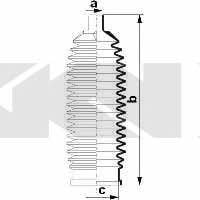 Osłona przeciwpyłowa drążka kierownicy, komplet GKN-Spidan 84010