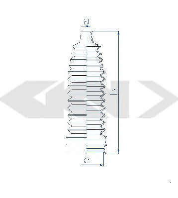 Osłona przeciwpyłowa drążka kierownicy, komplet GKN-Spidan 84262