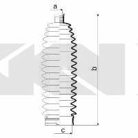 Osłona przeciwpyłowa drążka kierownicy, komplet GKN-Spidan 84073