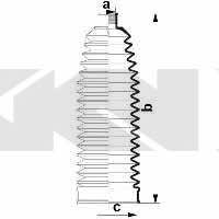 Osłona przeciwpyłowa drążka kierownicy, komplet GKN-Spidan 84083