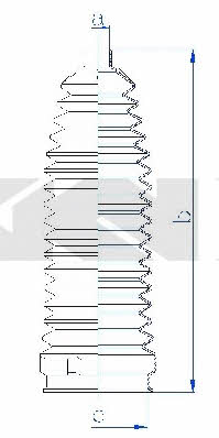 Tie rod boot, set GKN-Spidan 84257