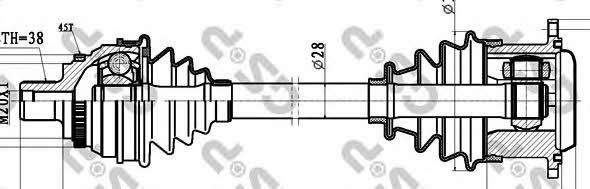 GSP 203061 Drive Shaft 203061: Buy near me in Poland at 2407.PL - Good price!