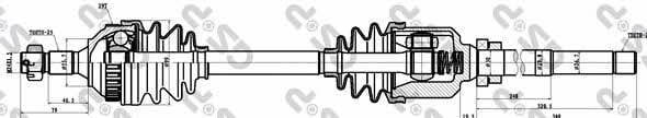 GSP 210023 Drive shaft 210023: Buy near me in Poland at 2407.PL - Good price!