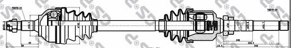 GSP 210143 Drive shaft 210143: Buy near me in Poland at 2407.PL - Good price!