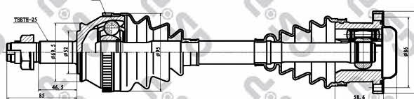 GSP 217001 Drive shaft 217001: Buy near me in Poland at 2407.PL - Good price!