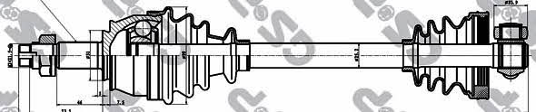 GSP 217082 Drive shaft 217082: Buy near me in Poland at 2407.PL - Good price!