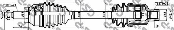 GSP 218028 Drive shaft 218028: Buy near me at 2407.PL in Poland at an Affordable price!