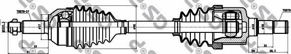 GSP 218143 Drive shaft 218143: Buy near me in Poland at 2407.PL - Good price!