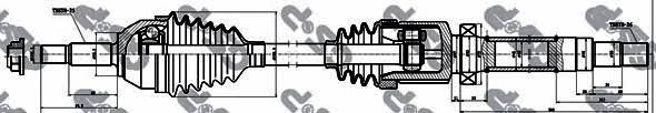 GSP 218264 Drive shaft 218264: Buy near me in Poland at 2407.PL - Good price!
