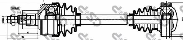 GSP 235002 Drive shaft 235002: Buy near me in Poland at 2407.PL - Good price!