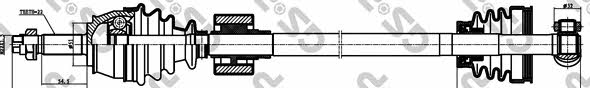 GSP 241007 Drive shaft 241007: Buy near me in Poland at 2407.PL - Good price!