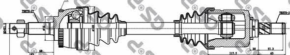GSP 241025 Drive shaft 241025: Buy near me at 2407.PL in Poland at an Affordable price!
