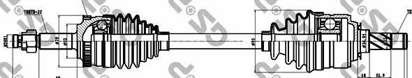 GSP 244027 Drive shaft 244027: Buy near me in Poland at 2407.PL - Good price!