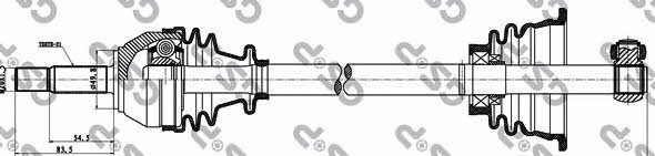 GSP 250001 Drive shaft 250001: Buy near me in Poland at 2407.PL - Good price!