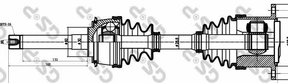 GSP 259036 Drive shaft 259036: Buy near me in Poland at 2407.PL - Good price!