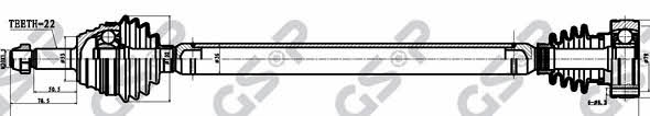 GSP 261010 Drive shaft 261010: Buy near me in Poland at 2407.PL - Good price!