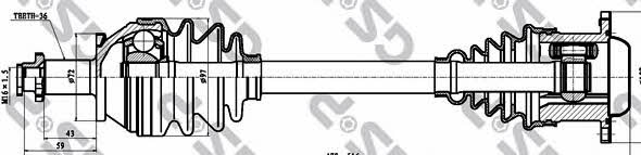 GSP 261098 Drive shaft 261098: Buy near me in Poland at 2407.PL - Good price!