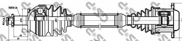 GSP 261099 Drive shaft 261099: Buy near me in Poland at 2407.PL - Good price!