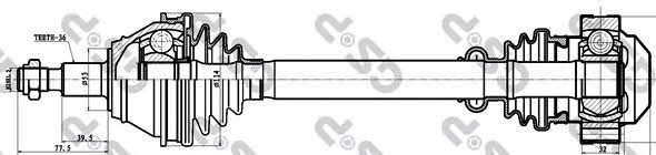 GSP 261123 Drive shaft 261123: Buy near me in Poland at 2407.PL - Good price!