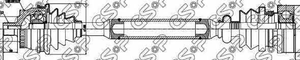 GSP 203002 Drive shaft 203002: Buy near me in Poland at 2407.PL - Good price!