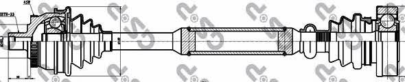 GSP 203005 Drive shaft 203005: Buy near me in Poland at 2407.PL - Good price!