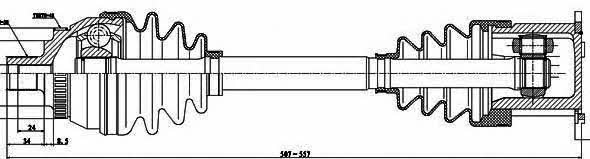 GSP 203023 Drive shaft 203023: Buy near me in Poland at 2407.PL - Good price!