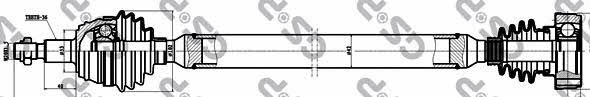 GSP 203046 Drive shaft 203046: Buy near me in Poland at 2407.PL - Good price!