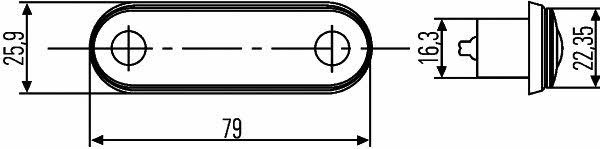 Ліхтар габаритний Hella 2XA 959 790-411