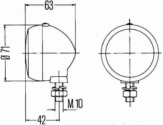 Seitenleuchte Hella 2PF 001 648-161