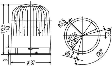  2RL 007 550-031 Rundumkennleuchte 2RL007550031: Kaufen Sie zu einem guten Preis in Polen bei 2407.PL!