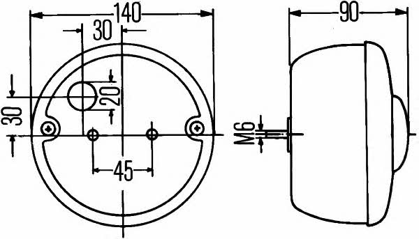 Lampa tylna zespolona Hella 2SD 001 686-101