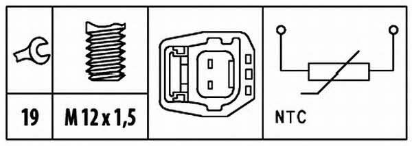 Sensor Kühlmitteltemperatur Volvo S80: 6PT009309461 Hella Kühlmitteltemperatursensor