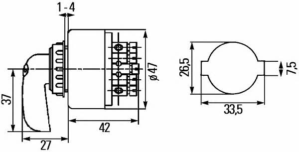 Lenkstockhebel Hella 6BB 001 540-001